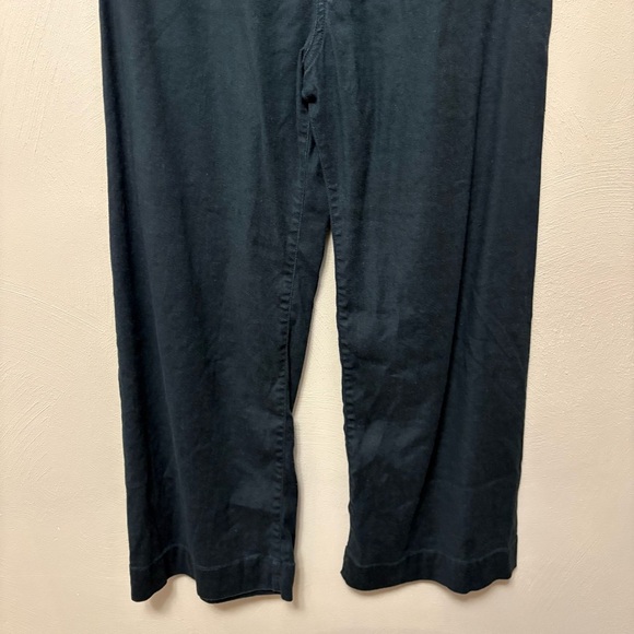 Anthropologie Maeve The Colette Cropped Linen Wide-Leg Pants Black Size 30 - Picture 5 of 11
